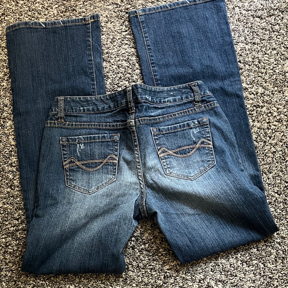 Mossimo Supply Co. Dark Blue Flare Jeans